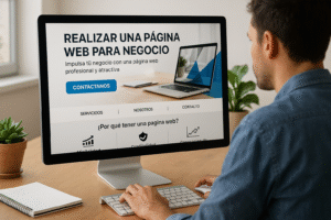 realizar una página web para negocio